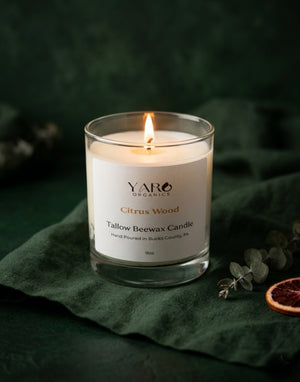 CITRUS WOOD TALLOW BEESWAX CANDLE