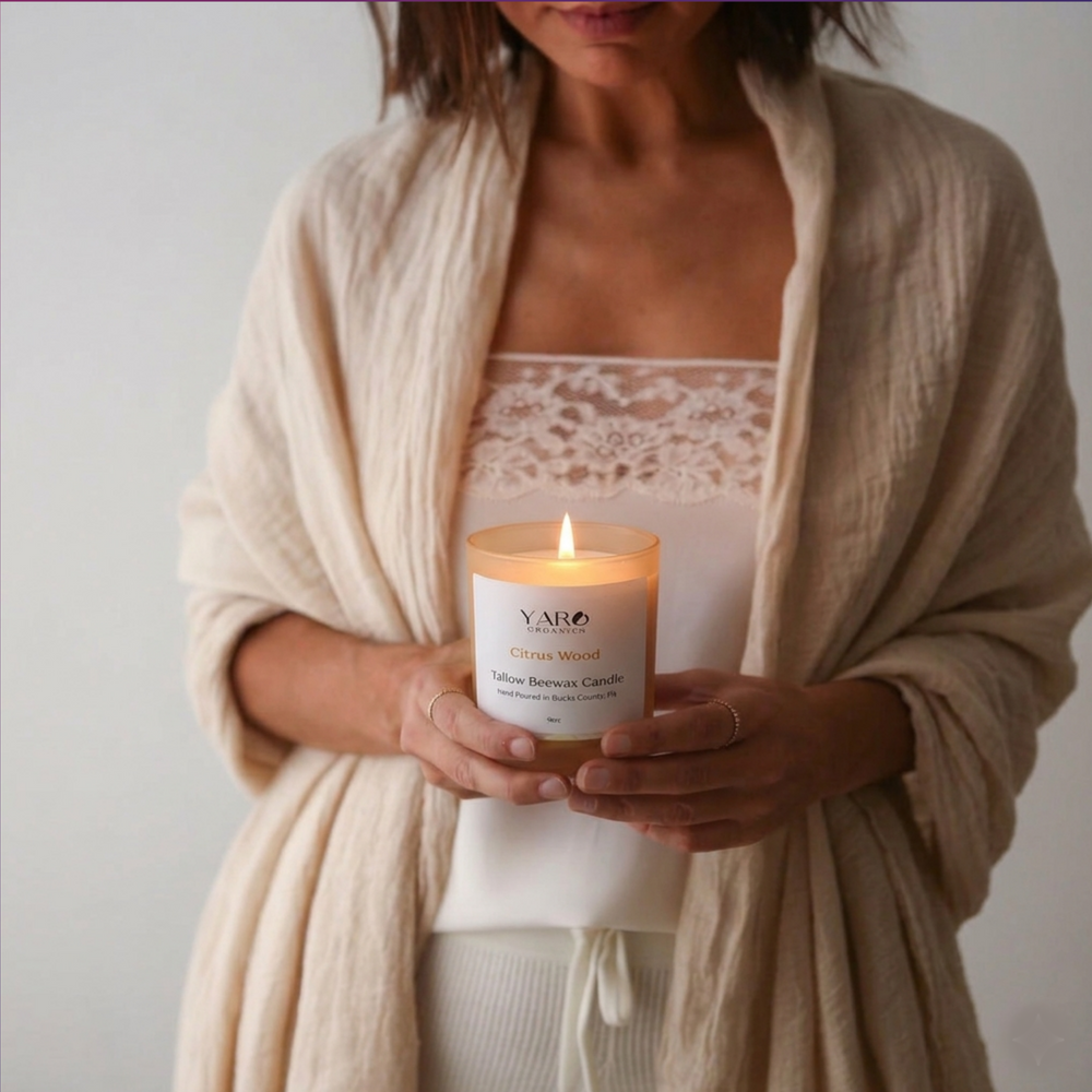 CITRUS WOOD TALLOW BEESWAX CANDLE