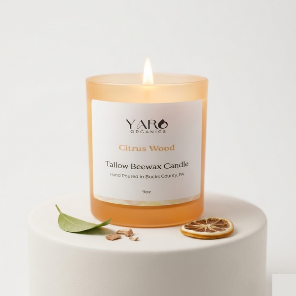 CITRUS WOOD TALLOW BEESWAX CANDLE