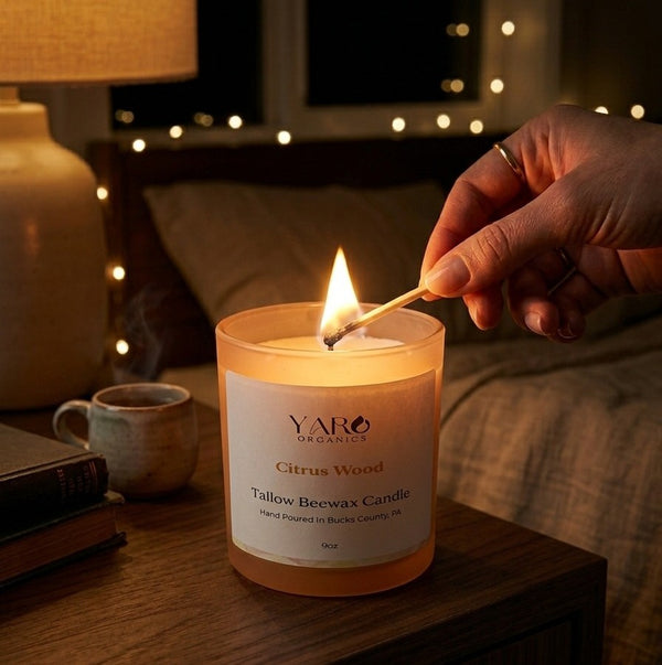 CITRUS WOOD TALLOW BEESWAX CANDLE